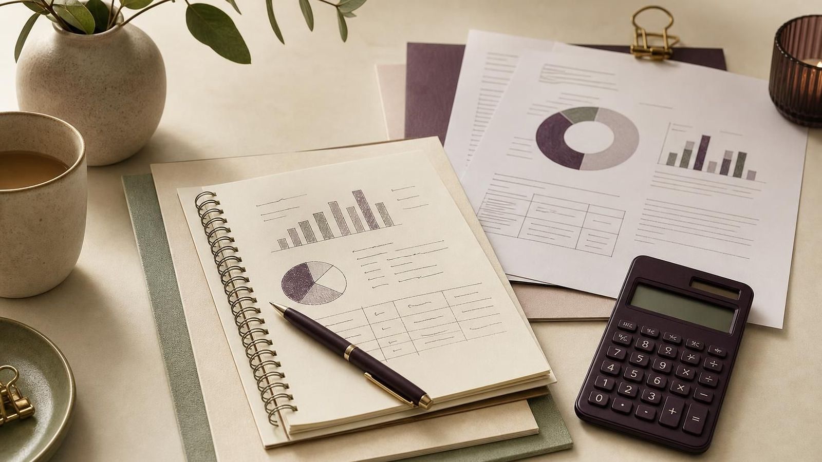 Care cost notes beside a calculator and official source printouts