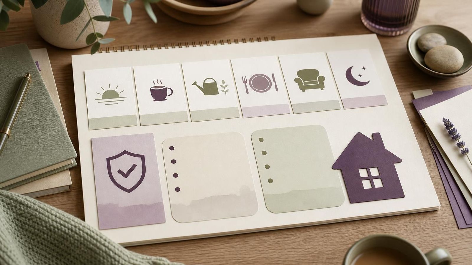 A dementia care planning page with notes about routines and safety